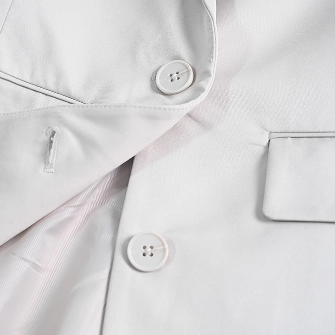 思琪女装 8/19 早秋款时尚垫肩通勤两粒扣修身休闲小西装 - 图1