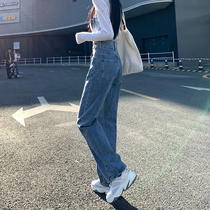 High waist wide leggings pants and suede jeans Women 2023 New exploits small sub straight drum pants ladies pants autumn and winter