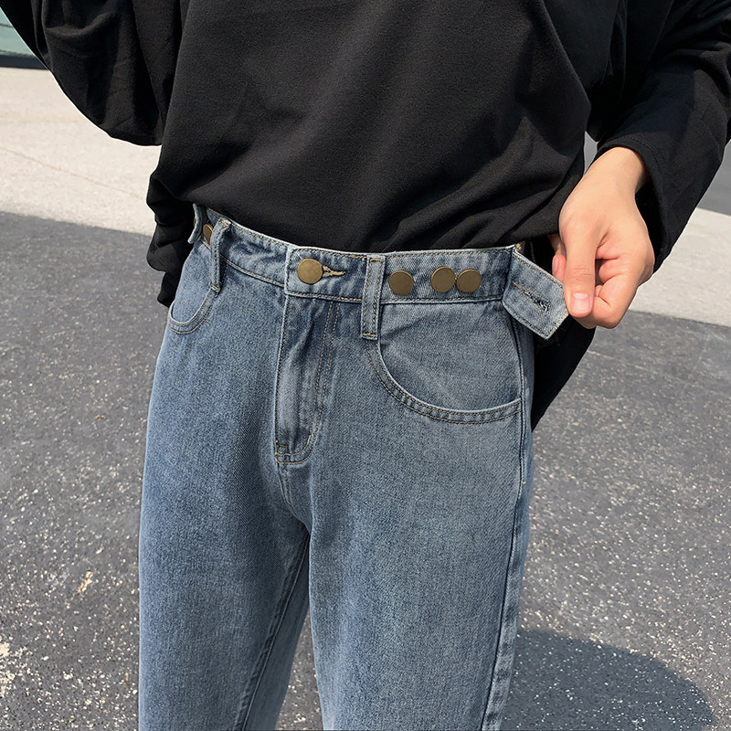 直筒2020年新款秋装宽松显瘦牛仔裤 灵貂牛仔裤