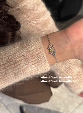 Misa officail｜里戈韦塔蝴蝶结小土星项链耳钉手链甜美镶钻送礼
