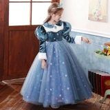 Детский костюм, наряд маленькой принцессы, платье, демисезонная юбка, «Холодное сердце», косплей, увеличенная толщина