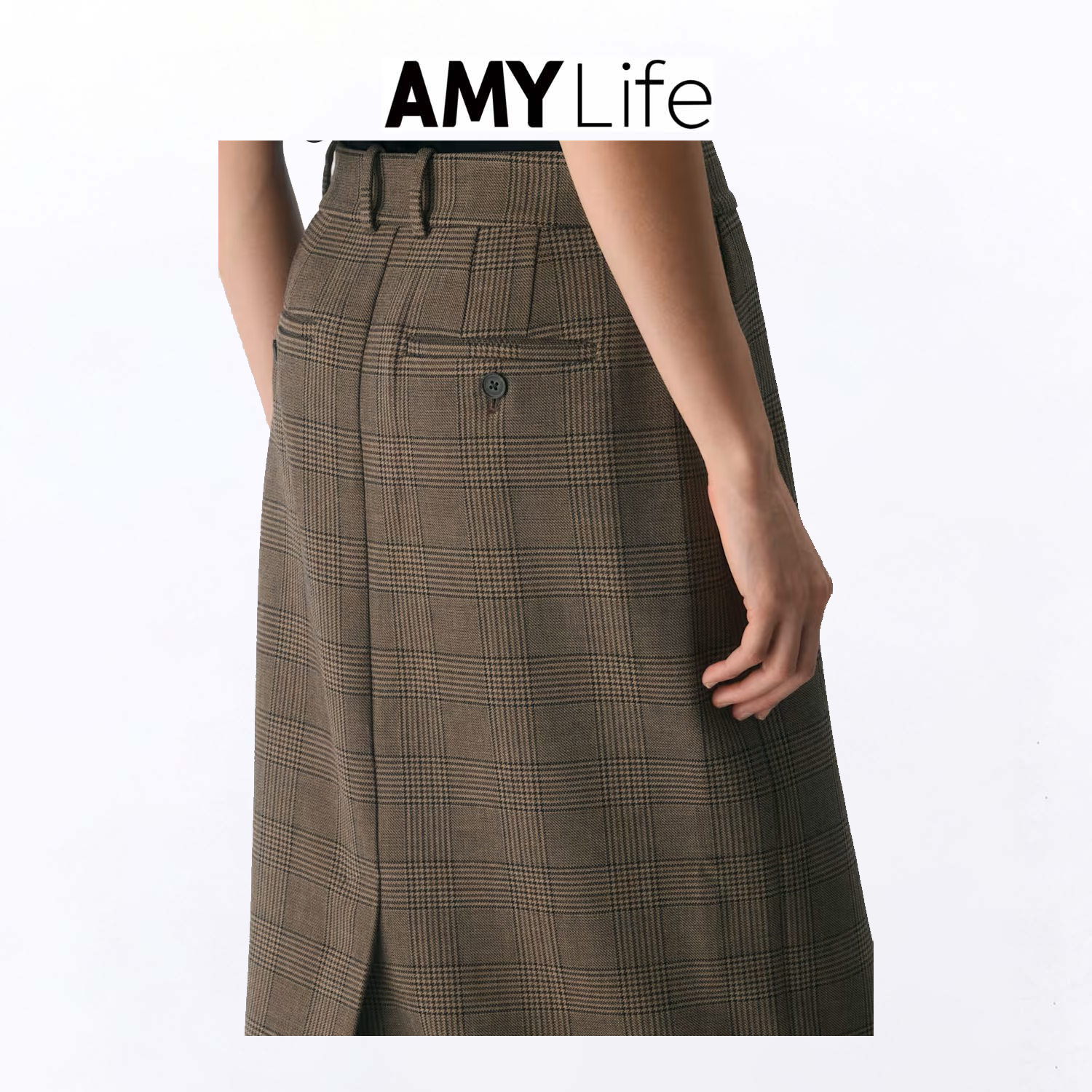 北美代购正品aritzia Chisel Maxi Skirt超长裙 商务风休闲百搭 - 图1