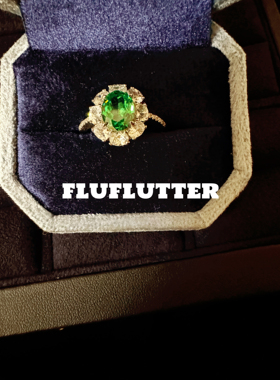Fluflutter｜馥芙特 仙气飘飘 3克拉祖母绿雷迪恩切工高碳钻戒指