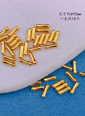 S925银镀24K金镶嵌竹节珠