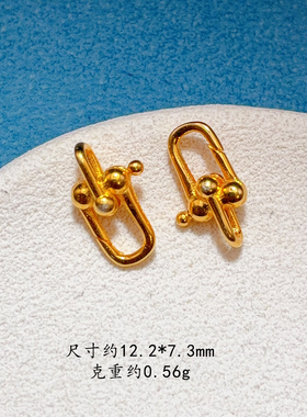 S925银马蹄扣手链手串diy配件