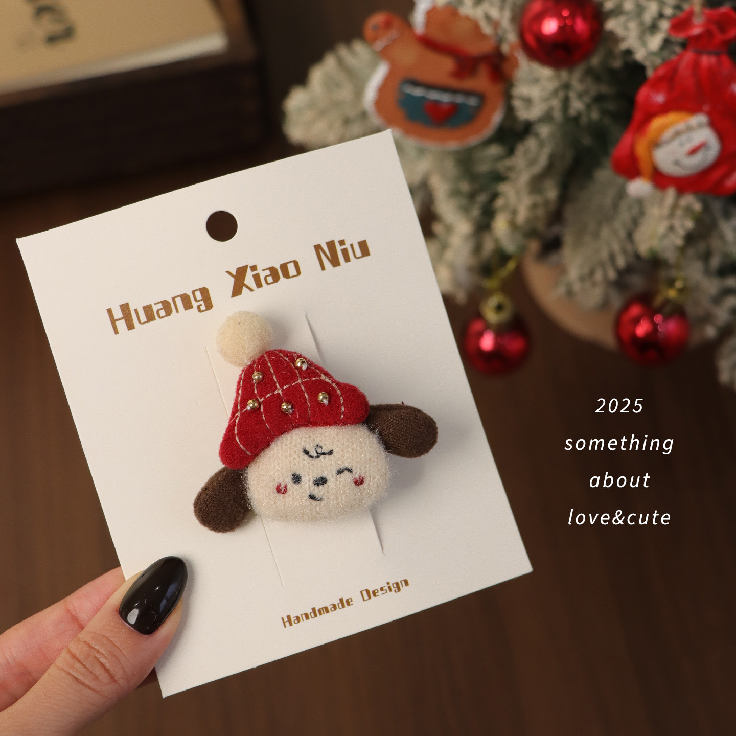 黄小妞可爱毛绒卡通宝宝发夹姜饼人全包布婴儿发饰圣诞装饰刘海夹,淘宝优惠券,粉丝福利购,淘宝优惠卷