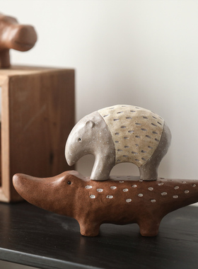 食蚁兽工艺品创意树脂博古架摆件