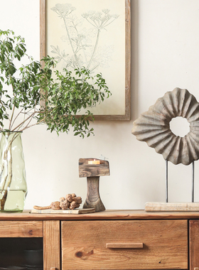 左岸麦田不规则原木手作摆件