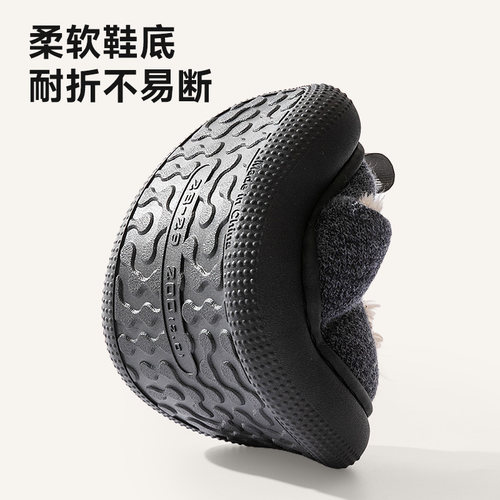 刺猬儿童棉拖鞋男童秋冬季女童居家室内男孩保暖防滑亲子毛毛棉拖 - 图2