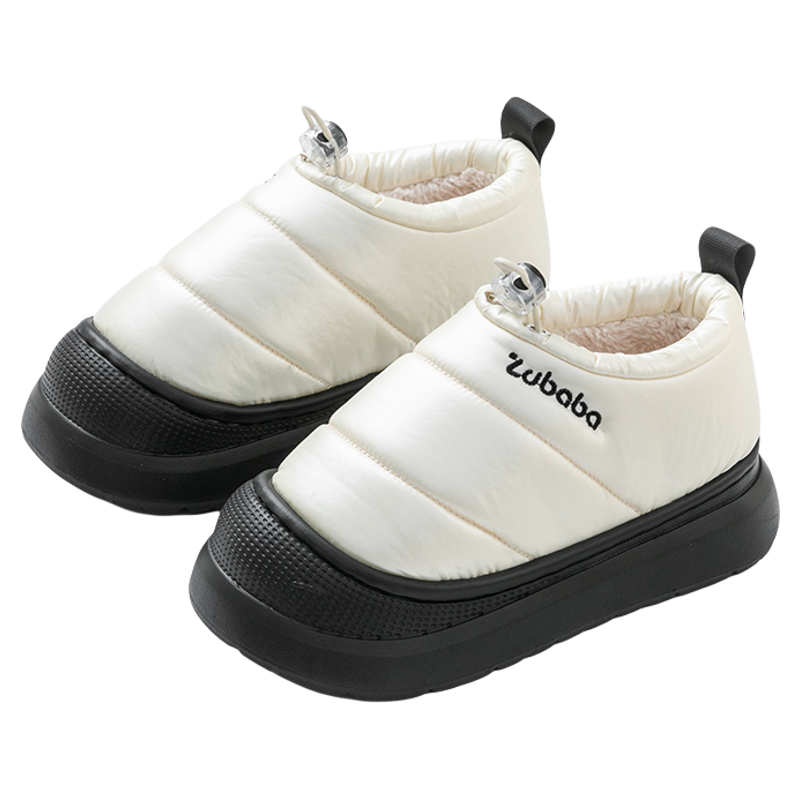 儿童棉拖鞋包跟女童冬季雪地防水防污中大童保暖家居防滑亲子棉鞋 - 图3