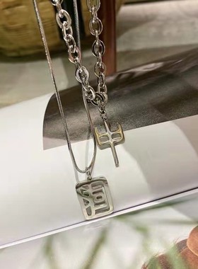 钛钢不掉色嘻哈个性颈链