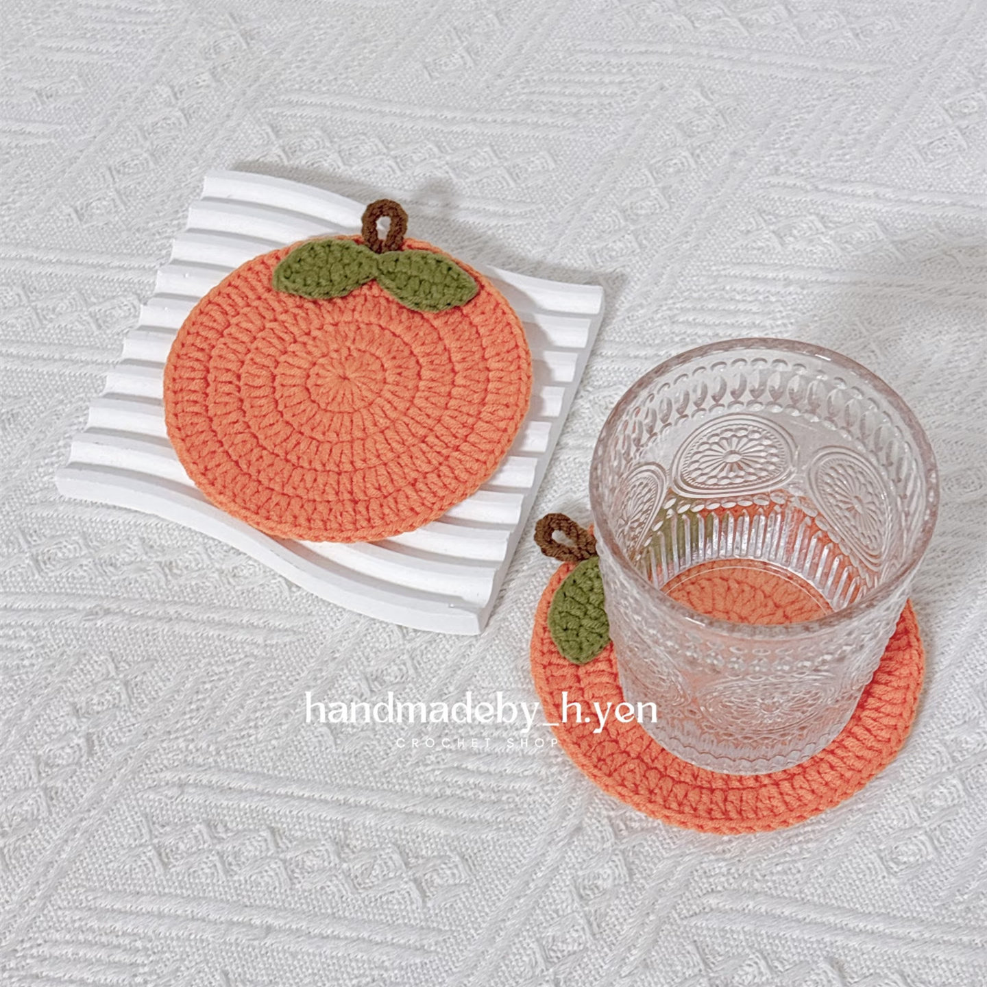 手工编织DIY钩织橙子杯垫新手钩针入门毛线编织材料包礼物隔热垫,淘宝优惠券,粉丝福利购,淘宝优惠卷