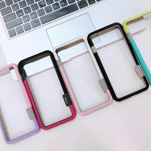 软边框镂空散热适用iphone17pormax手机壳13糖果色14苹果11简约Xs防摔XR时尚X撞色15pm轻薄7/8Plus防摔16plus - 图1