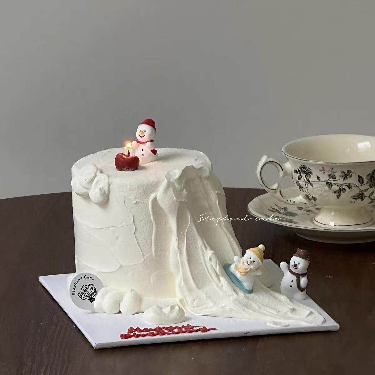 网红圣诞节冬季烘焙蛋糕装饰摆件可爱帽子滑板雪人堆雪球创意插件,淘宝优惠券,粉丝福利购,淘宝优惠卷