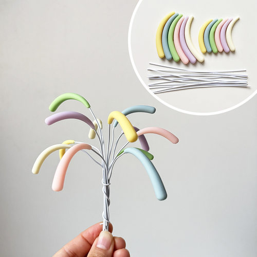 2026网红新年软胶彩色礼花蛋糕装饰插件炫彩火花元旦跨年烘焙装扮 - 图3