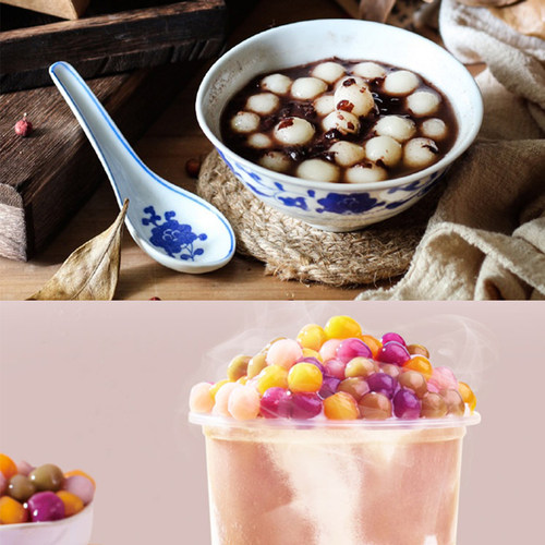 千味央厨白色糯米小汤圆 300g一包水磨元宵早餐速食食品商用 - 图0
