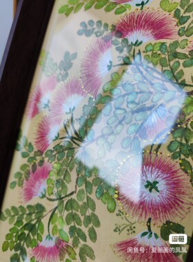 纯手绘国画~合欢花摆台，挂画，客厅新房装饰画