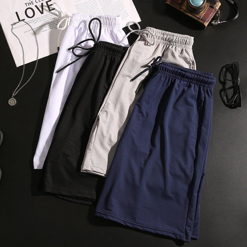 夏新款沙滩冰丝网眼男士运动短裤 铁碧图休闲裤