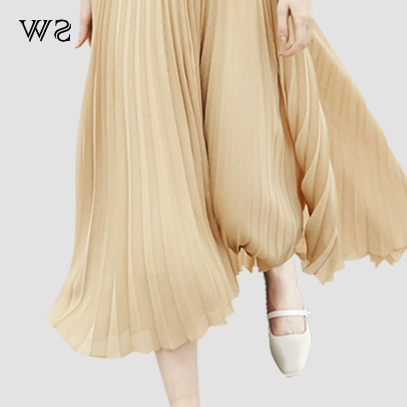 法式长袖连衣裙2022年春季百褶裙 围色妖娆连衣裙