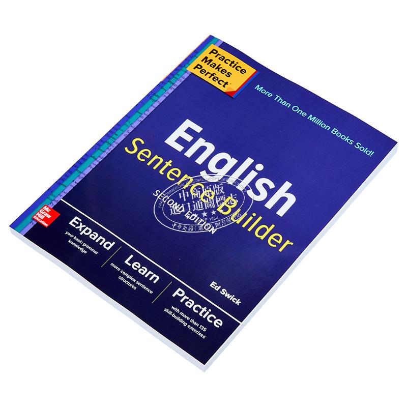 预售 熟能生巧 英语语法造句 Practice Makes Perfect English Sentence Builder 第二版 含答案 进口英文原版教材英语自学