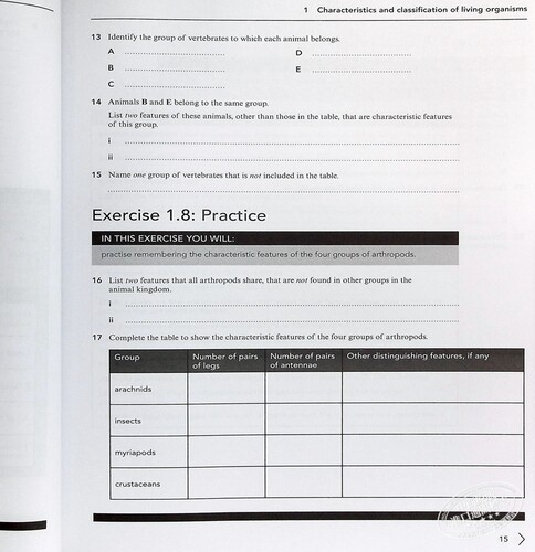 剑桥CIE考试局 Cambridge IGCSE 系列 Biology Workbook with Digital Access 生物学练习册复习指南 含电子版含答案 - 图3