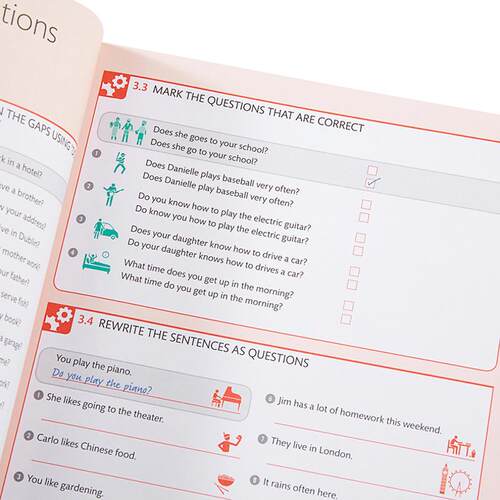 DK English for Everyone 系列 语法练习册 英文原版 Grammar Guide Practice Book 新视觉 人人学英语 日常综合训练单词参考 - 图0