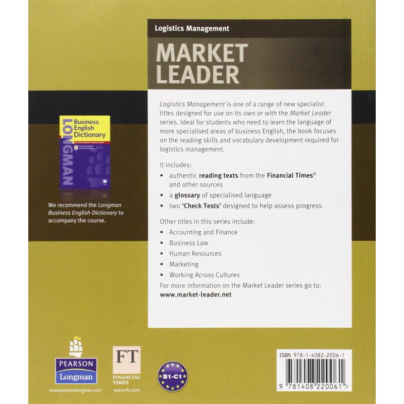培生教育英文原版进口 MARKET LEADER LOGISTICS MANAGEMENT 市场领导者系列专业英语 物流管理 商务英语语言 - 图0