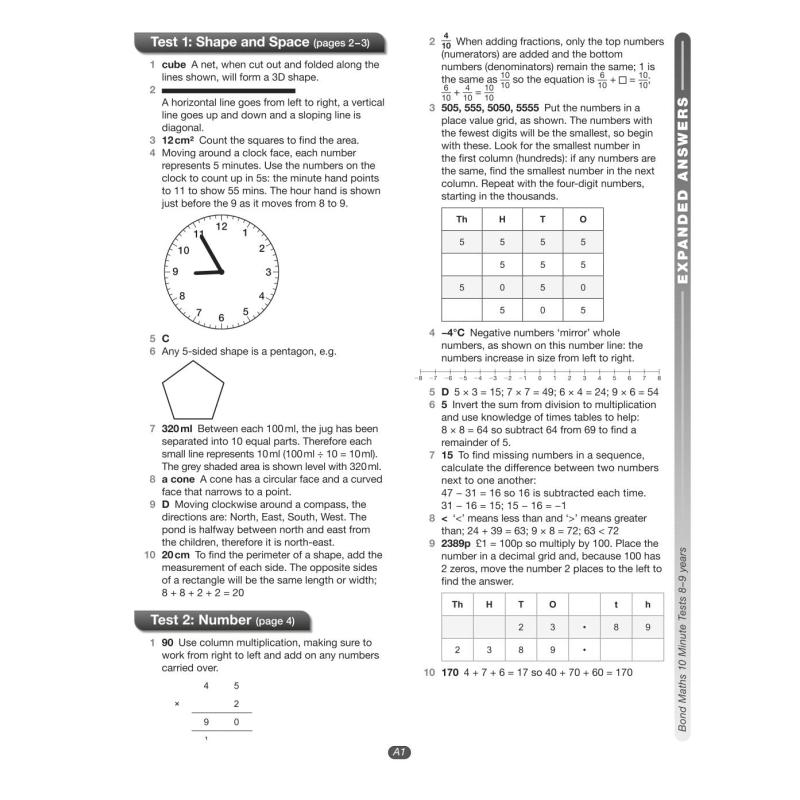 牛津邦德BOND 11+ 英国小升初10分钟测试4册 10 MINUTE TESTS 语言非语言推理英语数学小学教辅 8-9岁 含答案 大音 - 图3