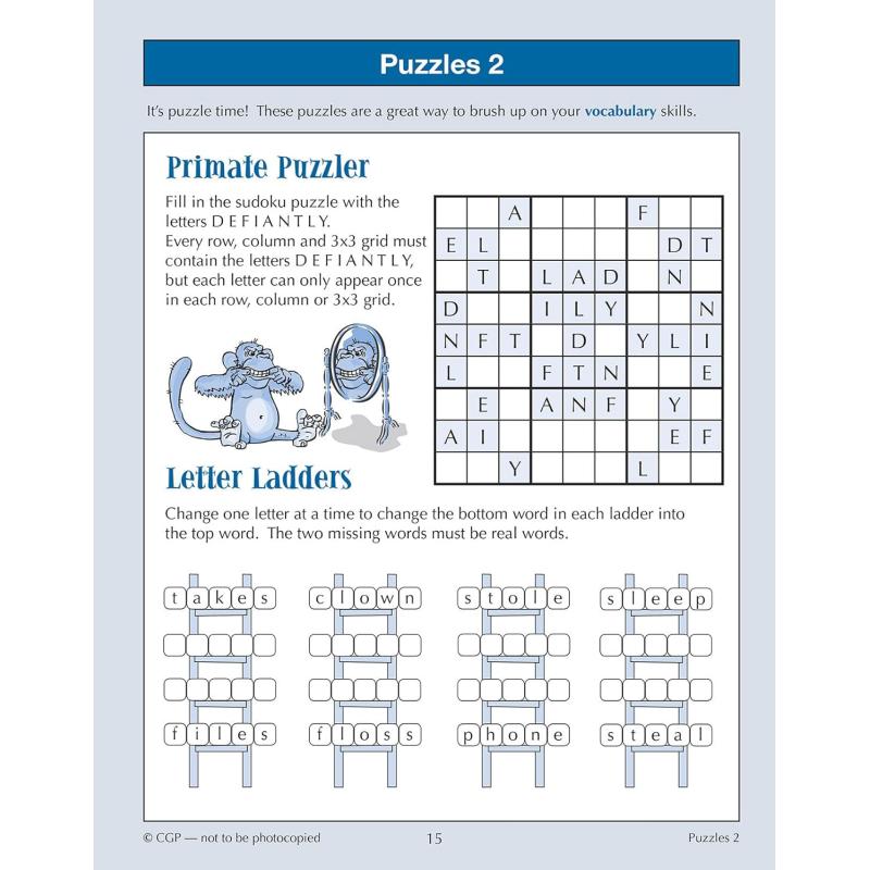 英国CGP 11+ CEM 10-Minute Tests: Verbal Reasoning Cloze - Ages 10-11 Book 1 with Online Ed 大音 - 图2