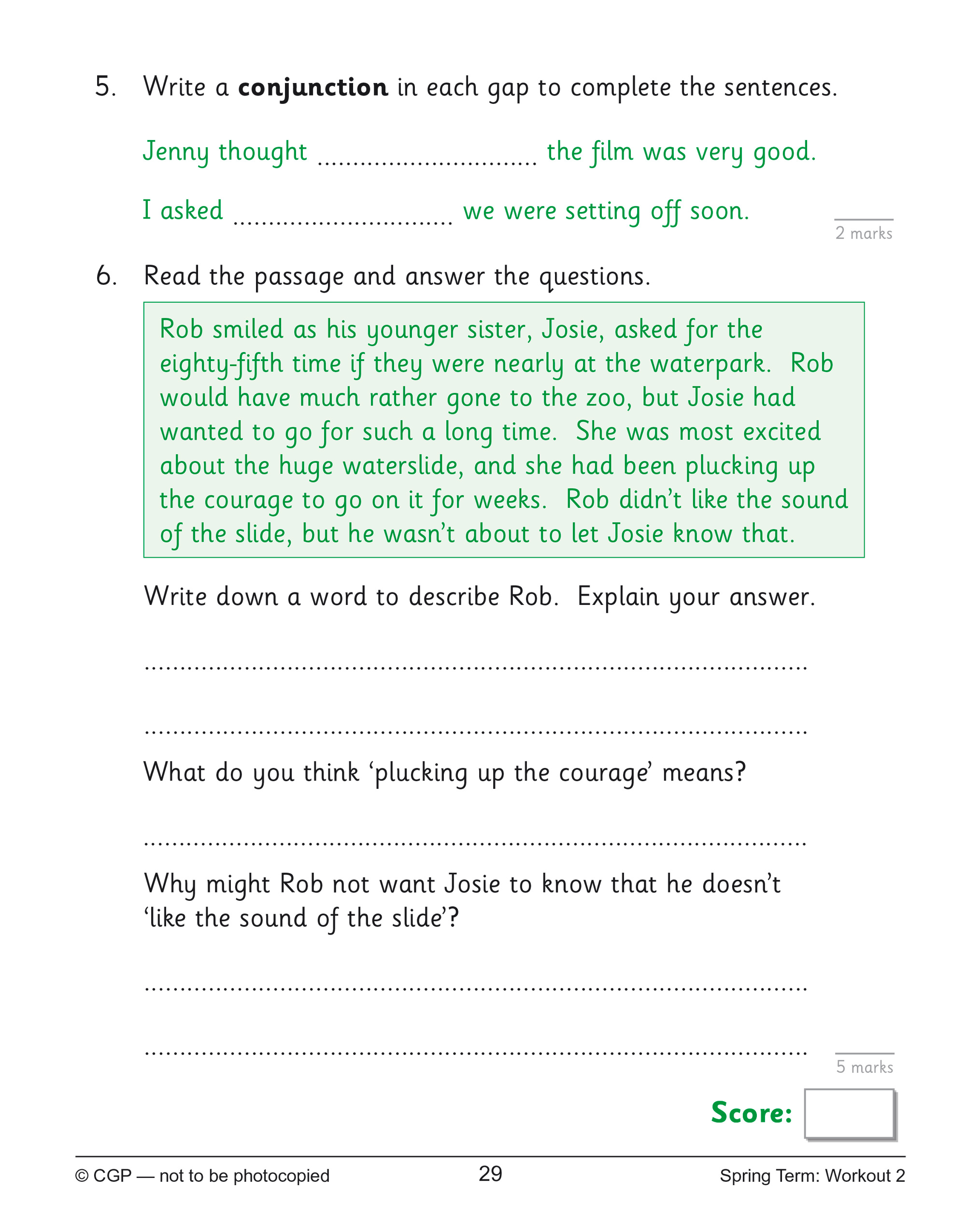 英国CGP原版 KS2 English Targeted Practice&Question Book 英国小学英语书写自然拼读语法阅读练习包多组合 10-11岁 - 图2