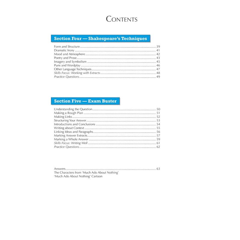 英国CGP CIE考试局莎士比亚文学无事生非 GCSE English Shakespeare Much Ado About Nothing Workbook Text Guide - 图1