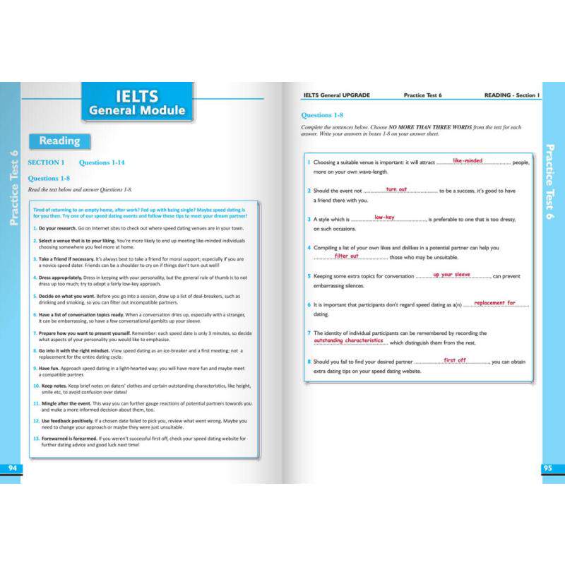 Upgrade IELTS 5 Academic 1 General Practice Tests 升级雅思学生用书 5套学术和1套一般实践测试 5-6.5 含答案 大音