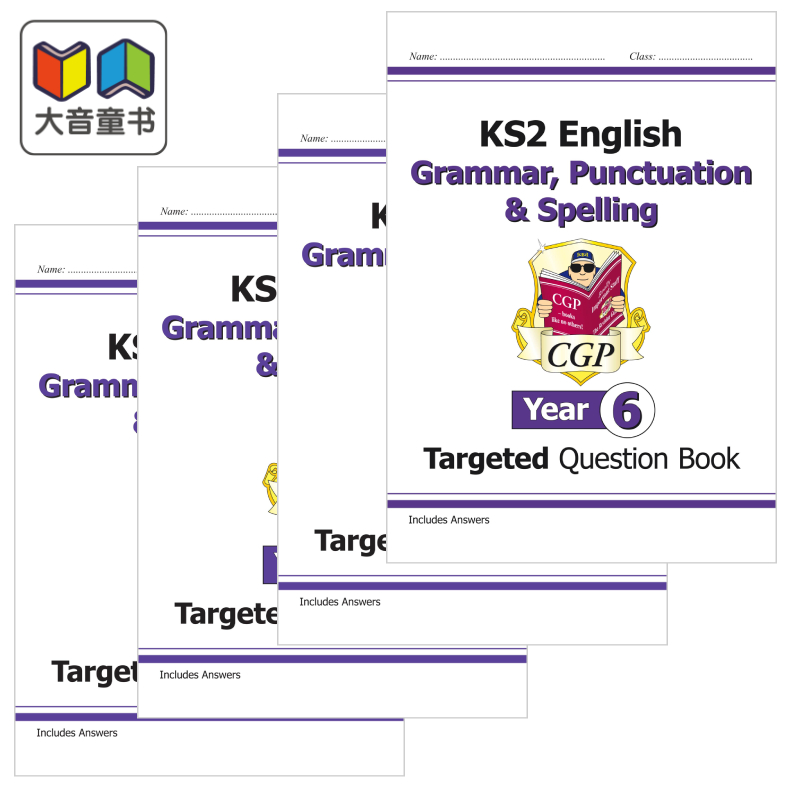 英国CGP原版 KS2 Targeted Practice & Question Book 英语十分钟周周练多组合 含答案 语法拼写阅读 10-11岁 - 图0