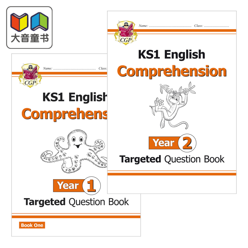 英国CGP原版 KS1 English Targeted Practice&Question Book 英国小学英语书写自然拼读语法阅读练习包多组合 6-7岁 - 图2