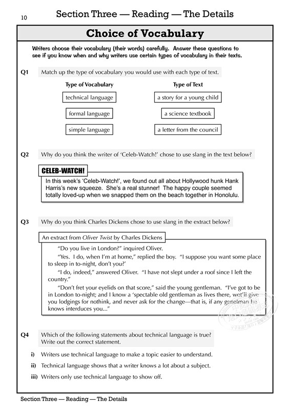 预售 英国CGP教材 KS3 English Workbook Grammar 中学英语教辅2册套装 单词拼写 语法 标点符号 练习含答案 12-14岁