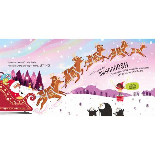 发光书 圣诞雪橇 Twinkly Twinkly Santas Sleigh Ride 英文原版 幼儿纸板书 亲子读物 绘本图画故事书 进口童书 大音 - 图1