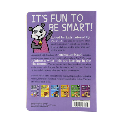 Brain Quest Workbook 全系列 大脑任务 英文原版 美国学前全科 小学生练习册 练习书 Pre K 低幼幼儿园 儿童教辅教材 BrainQ - 图0