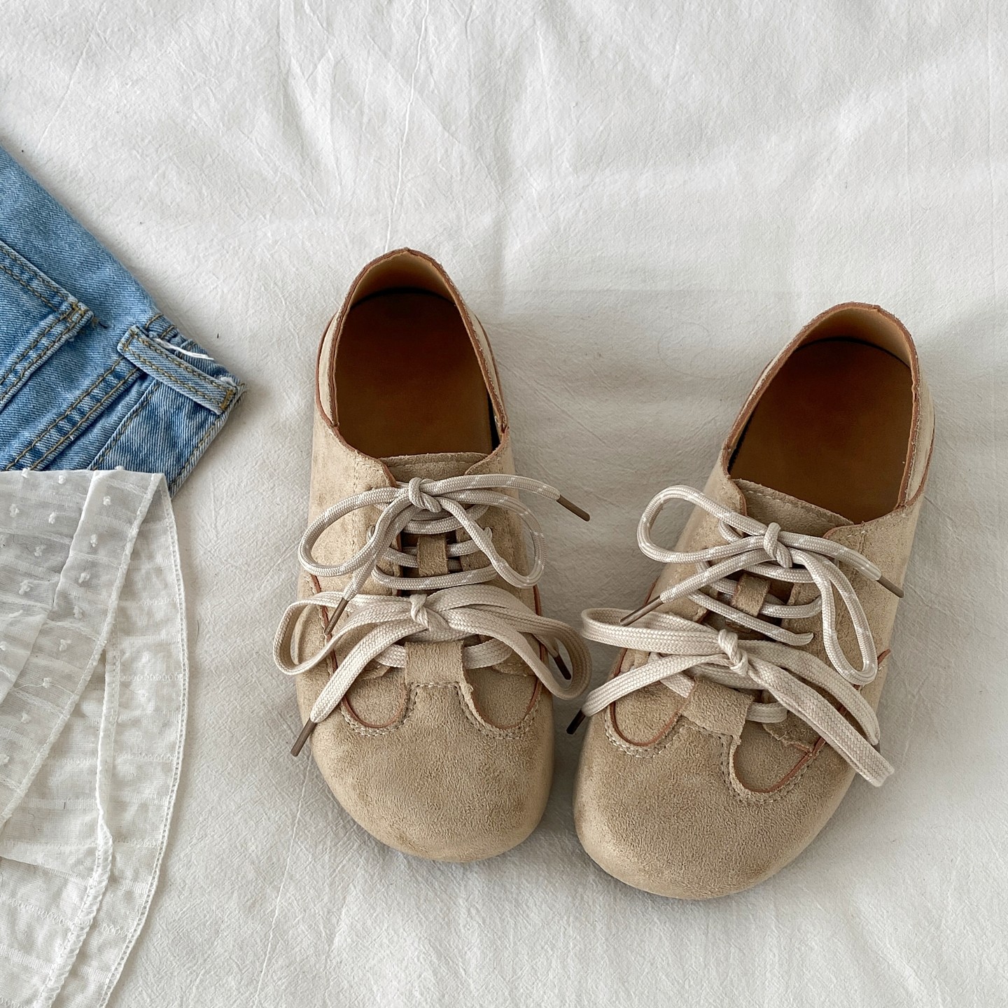 喜叔爆款棕色复古平底全包勃肯鞋女2025新款秋季配裙子软底单鞋子,淘宝优惠券,粉丝福利购,淘宝优惠卷