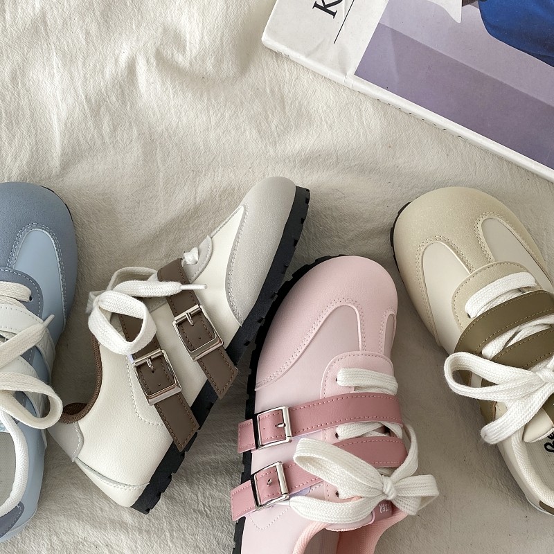 喜叔小众设计魔术贴板鞋女春秋百搭丑萌大头泡芙德训鞋阿甘小白鞋,淘宝优惠券,粉丝福利购,淘宝优惠卷