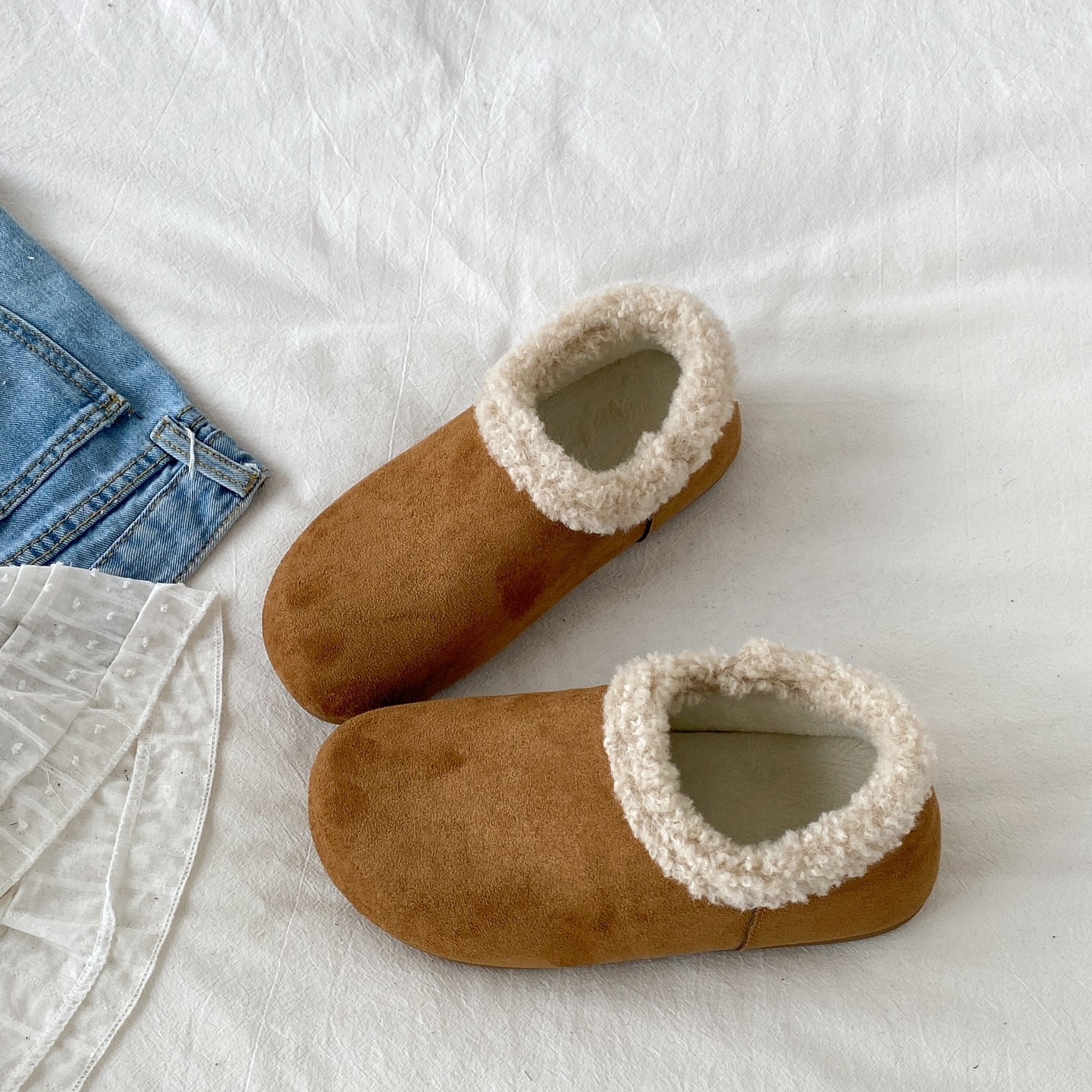 喜叔内增高厚底加绒勃肯鞋女冬季保暖小土豆棉鞋一脚蹬毛毛雪地靴,淘宝优惠券,粉丝福利购,淘宝优惠卷