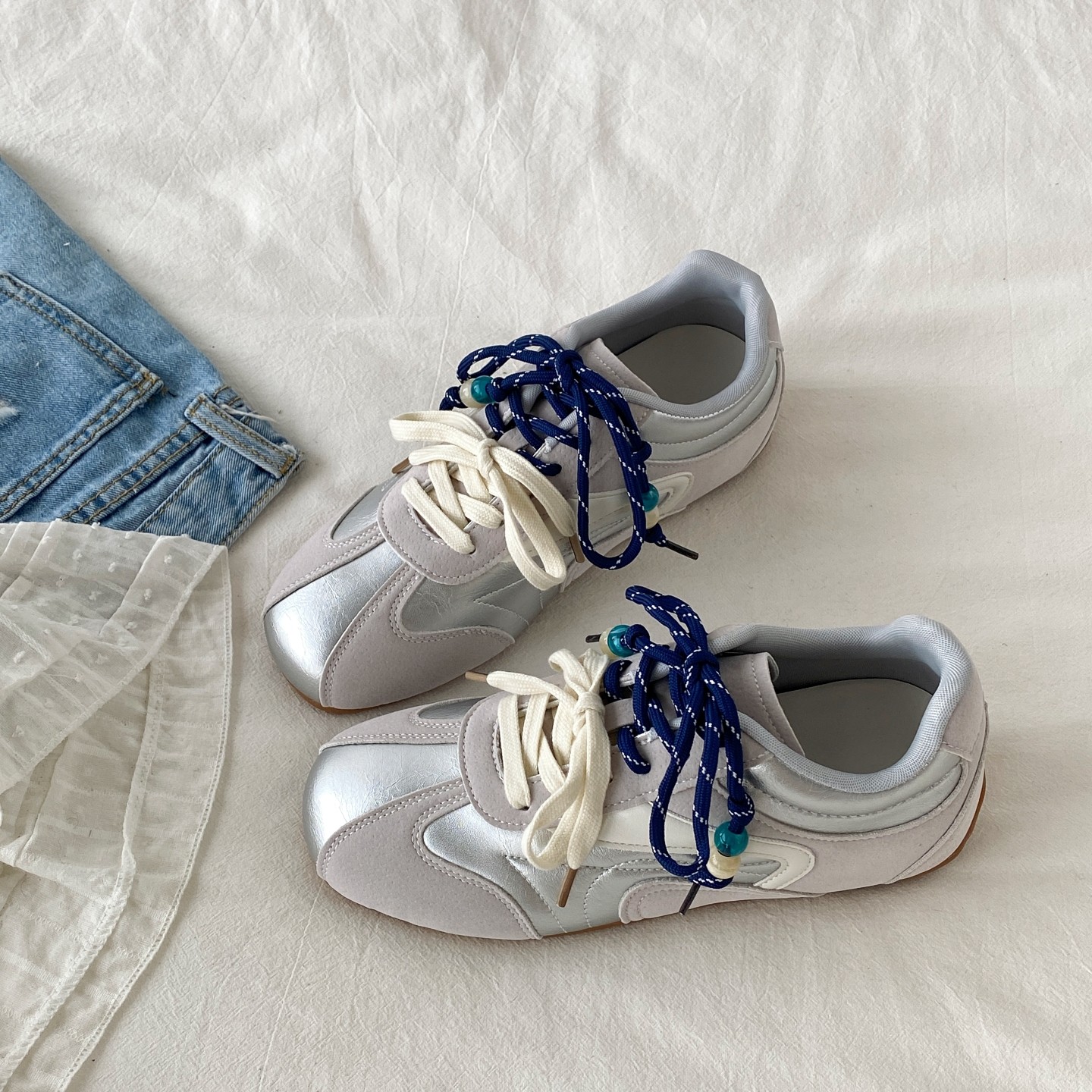 喜叔小众红色厚底内增高德训鞋女2026春季新款阿甘鞋运动休闲板鞋,淘宝优惠券,粉丝福利购,淘宝优惠卷