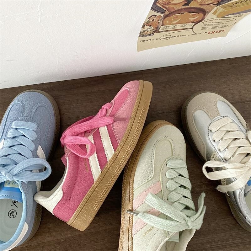 喜叔 草莓熊小众复古德训鞋女款小白鞋2025春季新款休闲运动板鞋,淘宝优惠券,粉丝福利购,淘宝优惠卷