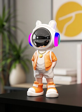 潮玩卡通宇航员音箱桌面摆件