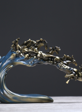 美式风老板办公室马到成功摆件