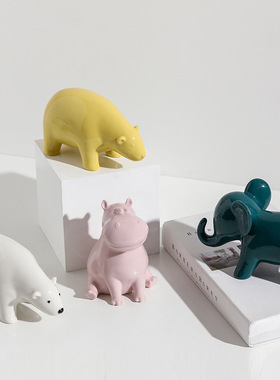 SHPIN BHM创意动物摆件家居饰品客厅北极熊电视柜玄关装饰品儿童