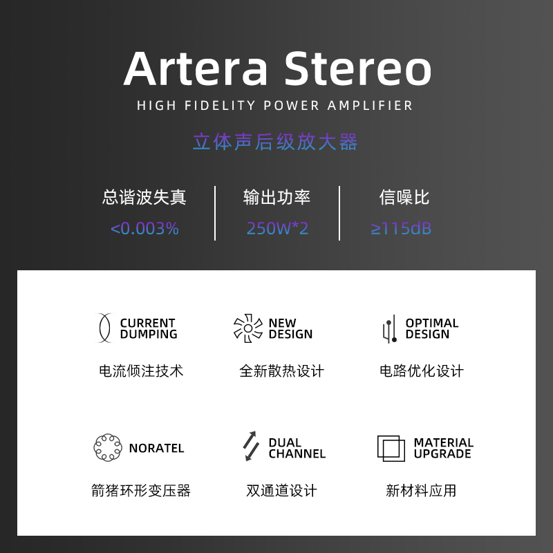 QUAD国都Artera Stereo 阿泰罗纯后级功放机hifi高保真发烧级家用 - 图0