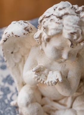 欧式复古做旧天使摆件