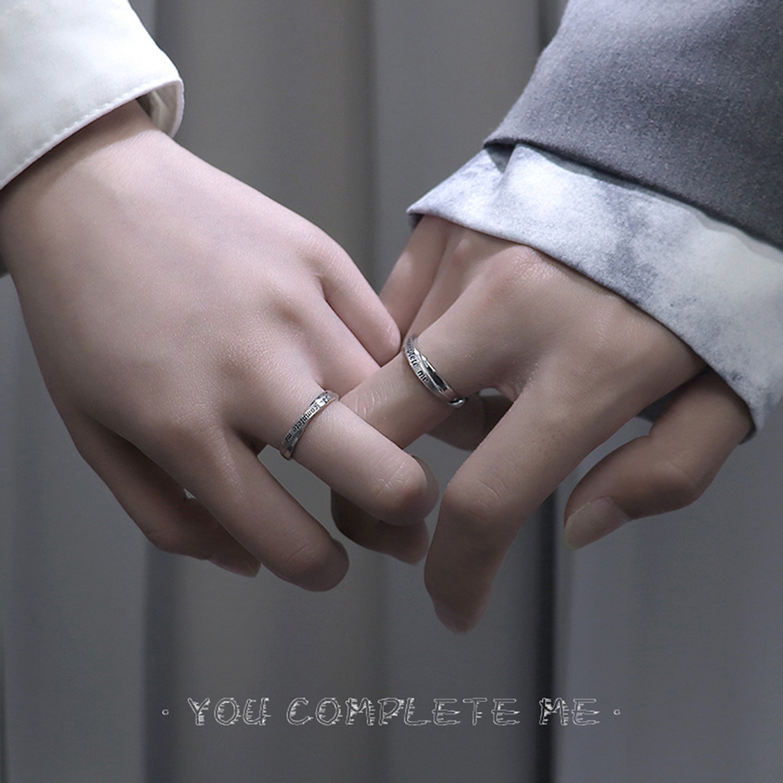 余生相伴纯银一对小众设计情侣戒指 春言戒指/指环