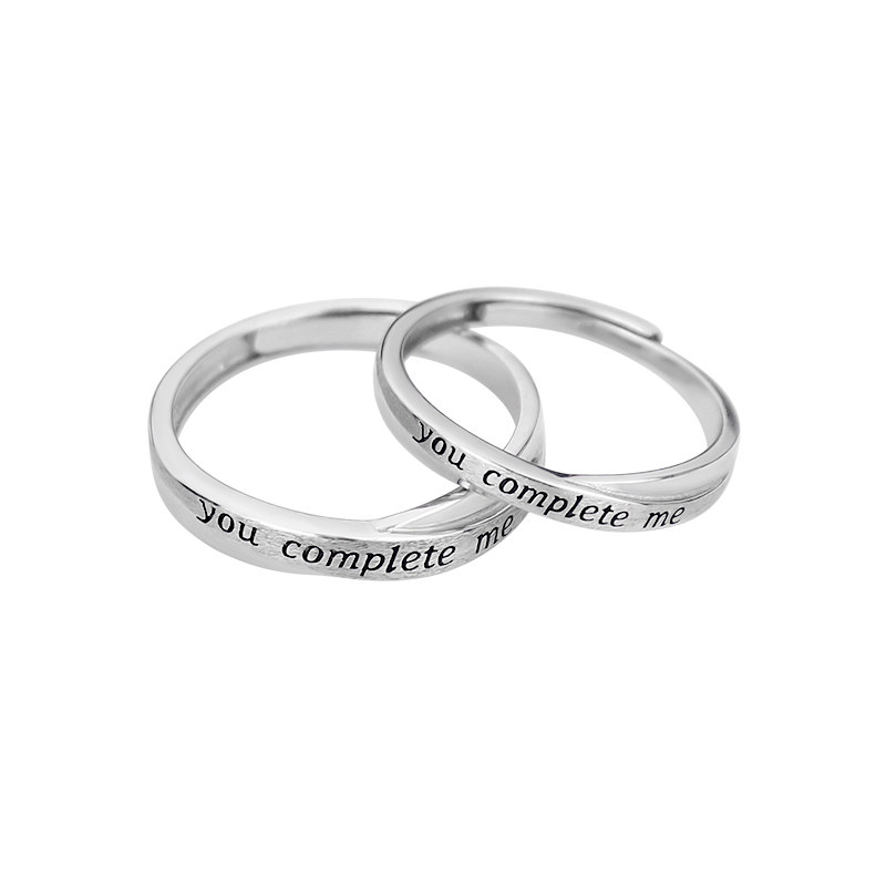 余生相伴纯银一对小众设计情侣戒指 春言戒指/指环