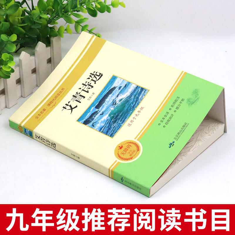 艾青诗选原著九年级必读正版名著书籍初三下学期学生必看课外书初中生版爱青诗集看的书清爱情诗歌艾情完整九上水浒传艾靑诗选集G - 图1